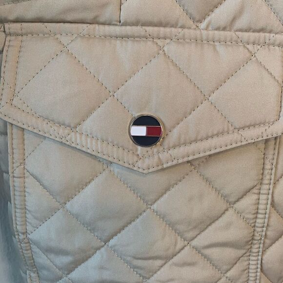 Tommy Hilfiger cream  quilted zip-up jacket size M - Picture 12 of 12